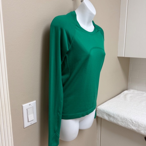 Lululemon Swiftly Tech Long Sleeve Shirt 2.0 *Race Length Green Size 6 $78 - Picture 4 of 15